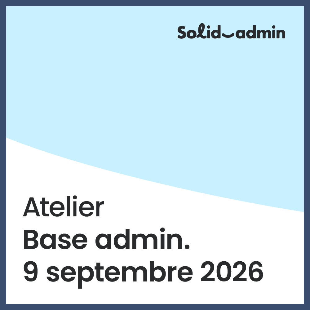 Atelier – Base admin / 9 septembre 2026